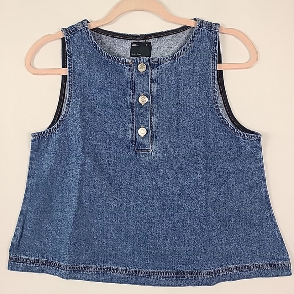 NWT ASOS Design Women's Denim Tank Top Sz S - Picture 1 of 5